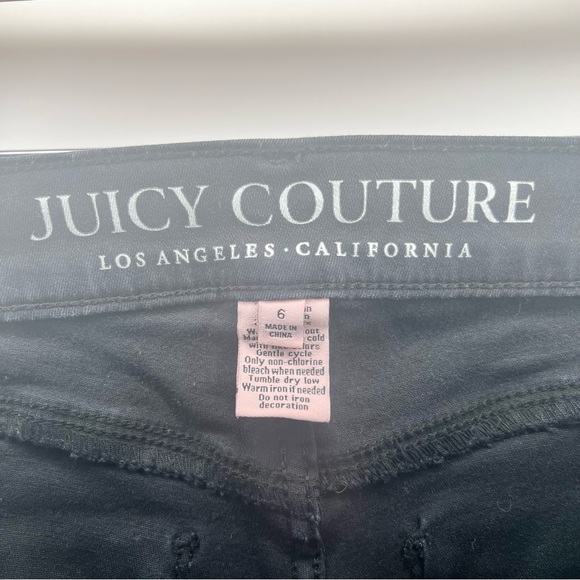 JUICY COUTURE LOW RISE SKINNY STRAIGHT LEG JEANS SIZE 6 BOTTOMS BLACK NEUTRAL - Picture 3 of 5